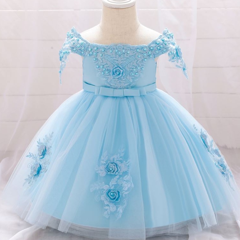Baige Off -Shulde Flower Girl Sukienki dlanowonarodzonej dziewczyny sukienkana imprezę za 0 -2 lata L5057xz