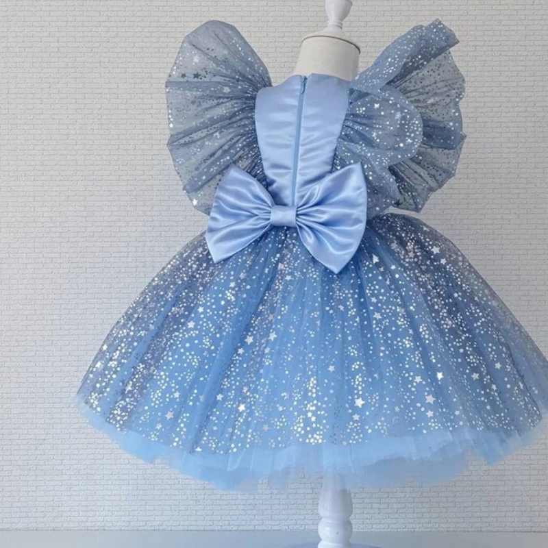 Baby 1st urodzinowa sukienka dla dziewcząt cekiny puszyste dzieci księżniczki gown eleganckie ubrania ślubne