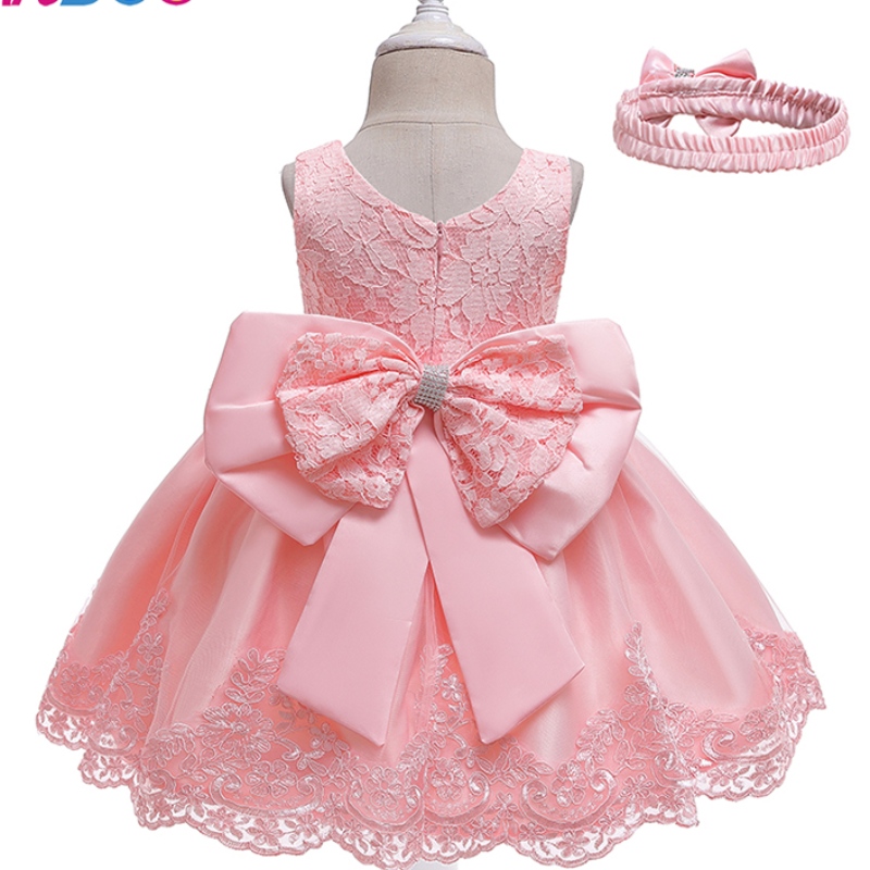 Asoo New Design Girl \\'s Princess Sukienka Bow Lace Baby Baby Sukni