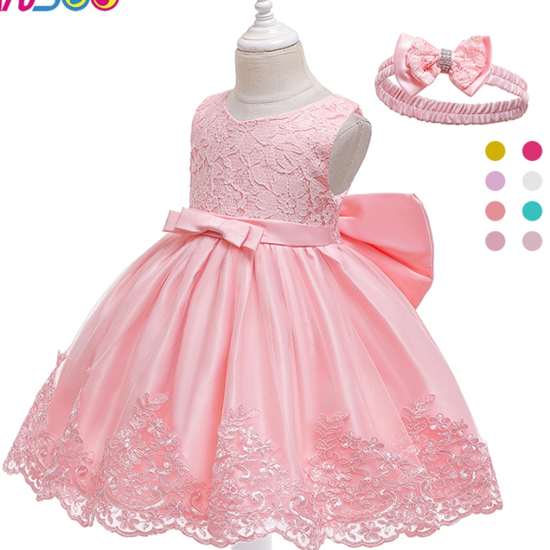 Asoo New Design Girl \\'s Princess Sukienka Bow Lace Baby Baby Sukni