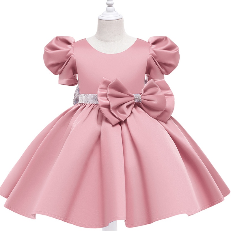 Gorąca wyprzedaż Baby Girl Birthday Bow Bow Flower Flower Puffy Princess Girls Sukienkina maluch dla dzieci