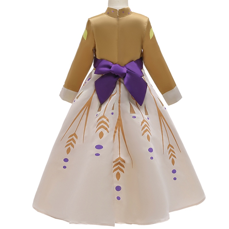 Ansso Cosplay Party Dress Up Princess Elsa Anna Fashion Yellow Dress Costume Halloween Fairy Księżniczka
