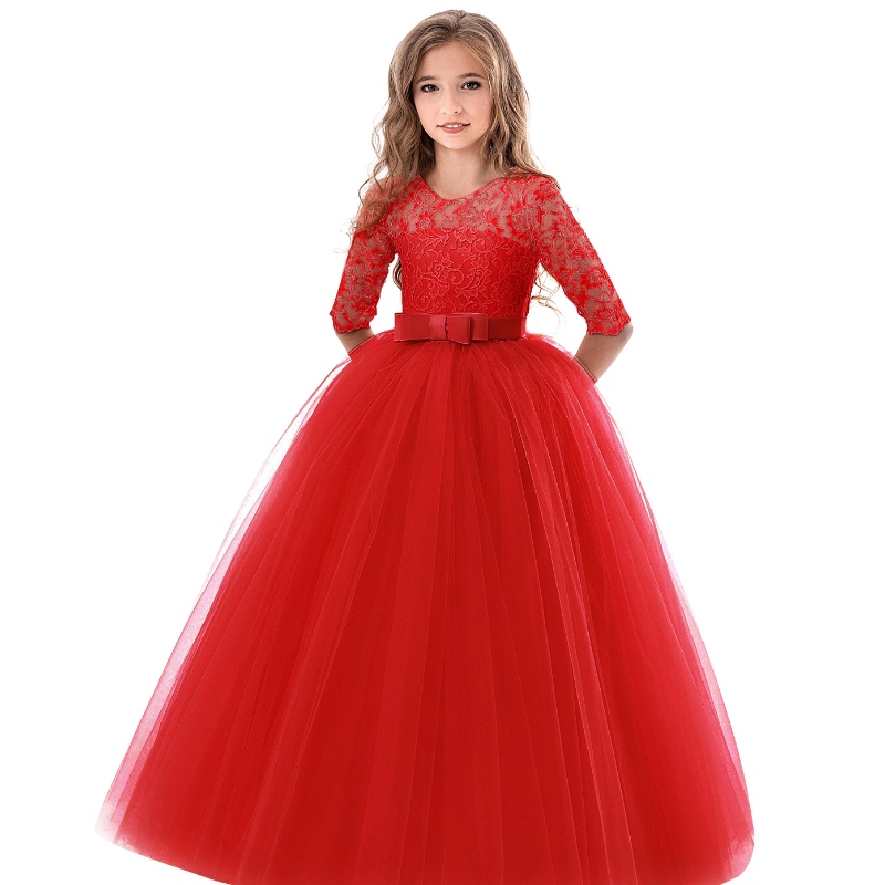 Nowy produkt 2022 Puffy Lace Girl Flower Girl Dress for Wedding Ball Gown Girl Party Communion Sukienka