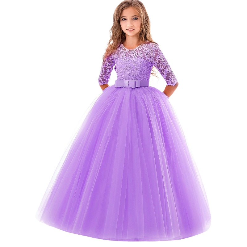 Nowy produkt 2022 Puffy Lace Girl Flower Girl Dress for Wedding Ball Gown Girl Party Communion Sukienka