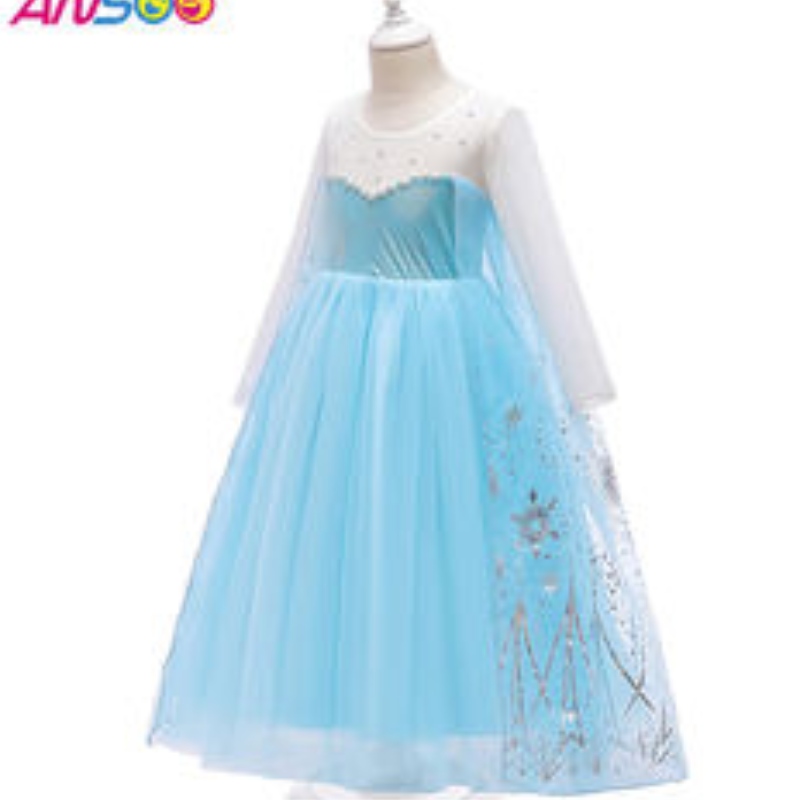 Asoo 2022 Girls Elsa Princess Dress Kostiumna przyjęcie urodzinowe Ubranie się fantazyjne kostium Halloween Cosplay