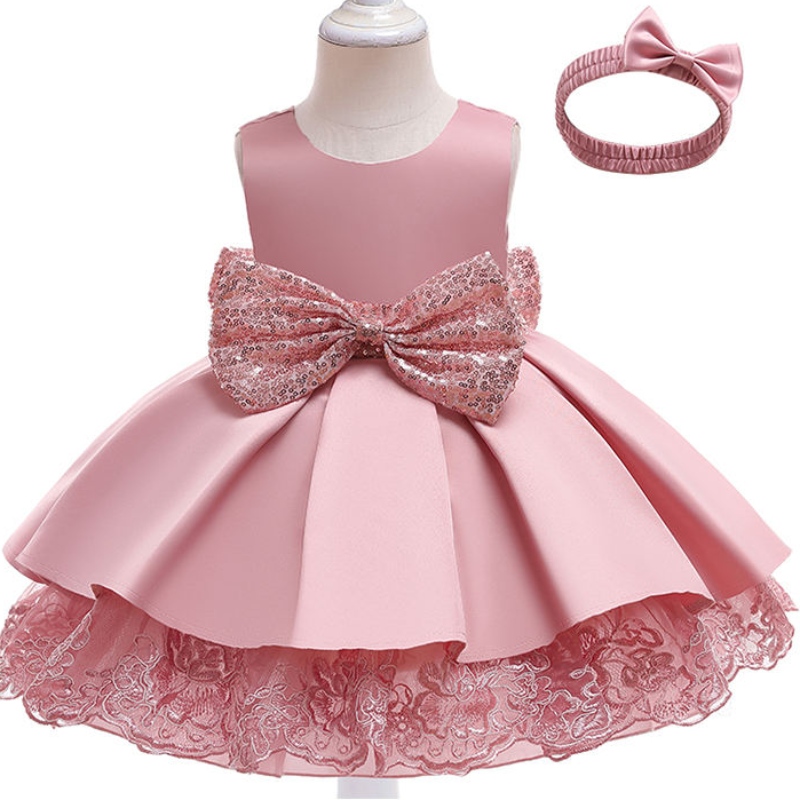 Baby 1st Birthday Chrześci cekin tutu sukienka dla dzieci ubranie maluchowe dziewczyny