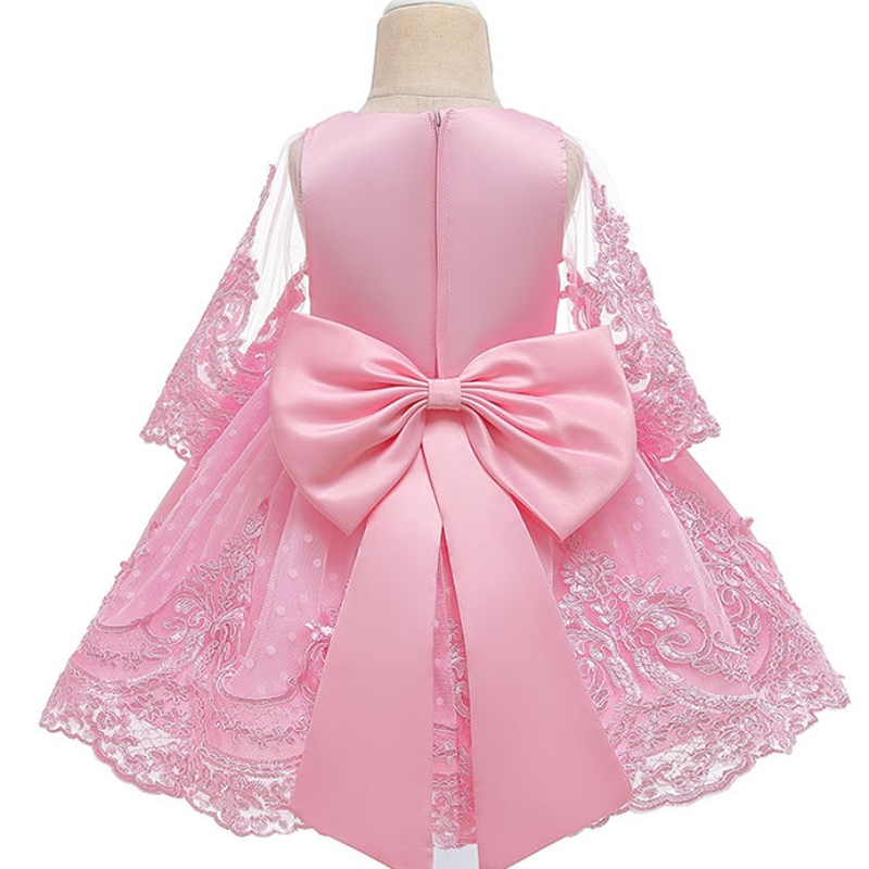 Asoo 2022 Nowy styl Summer Małe dziewczynki Księżniczka Bez rękawów Long Lace Back Big Bow Puff Party Sukienkana 2-13 lat dziewczyna
