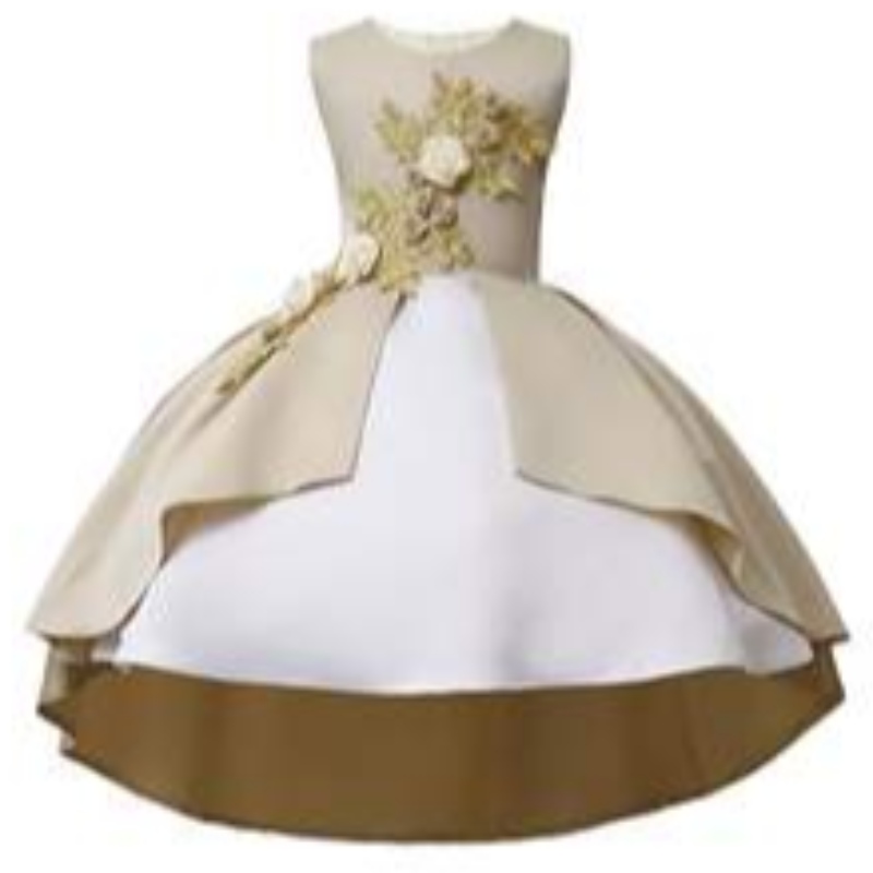 3D Flowers Boutique Toddler Warstwa sukienki bez rękawów