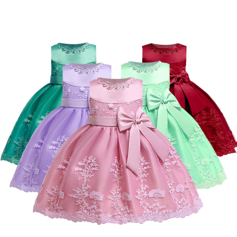Western Flower Girl Dress Wzoryna imprezę dla dzieci ciemnoniebieskie sukienkina wesela Elegancka sukienka księżniczkana bal maturalny