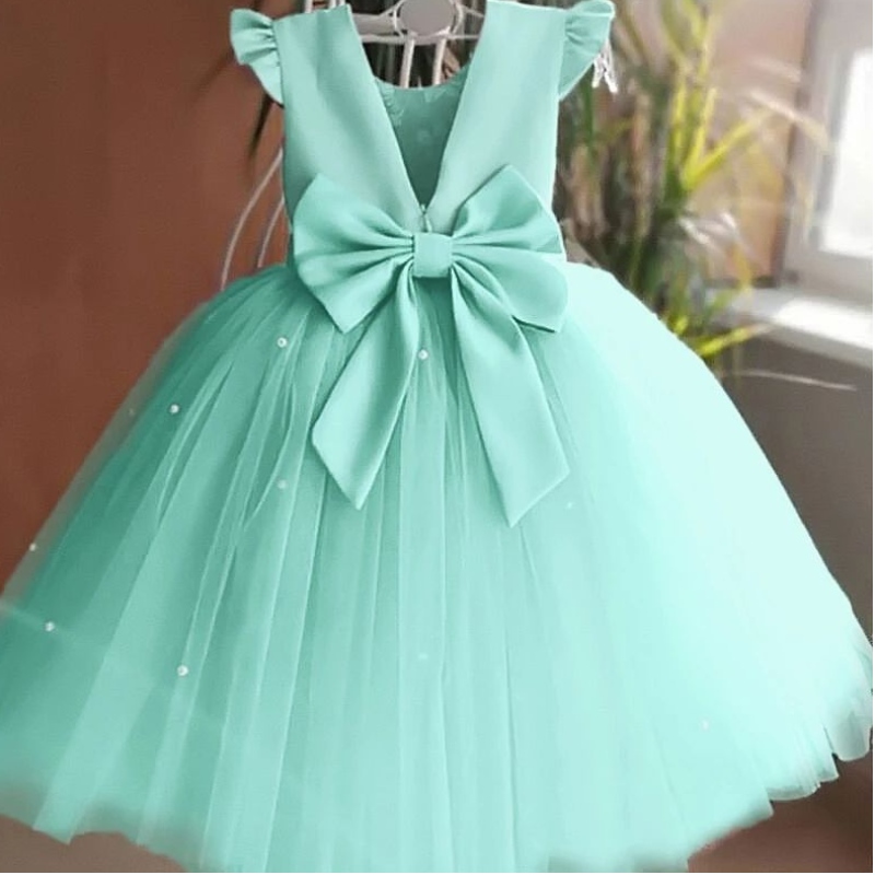 Czerwona sukienka świąteczna dla dziewcząt Dzieci Dzieci Dzieci 1. Urodziny Suknia imprezy Elegancka Księżniczka Xmas Tutu Baby Girl Wedding Sukienki
