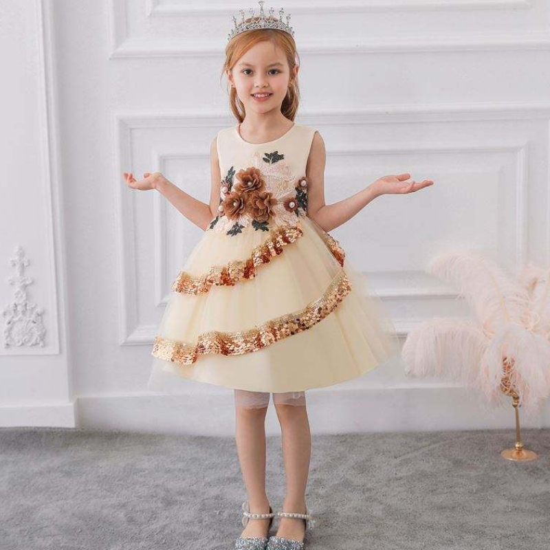 Baige Children Fancy Dress Girls Party Sukienki Indie&Pakistan Clothing Girls \\ 'Ceifins Flower Sprts L5148