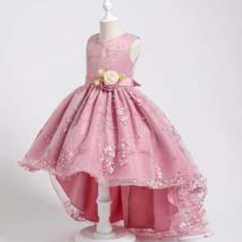 Baige Green Children Flower Fairy Princess 4-15 lat Baby Girls Puffy Dress Designna imprezę 2153