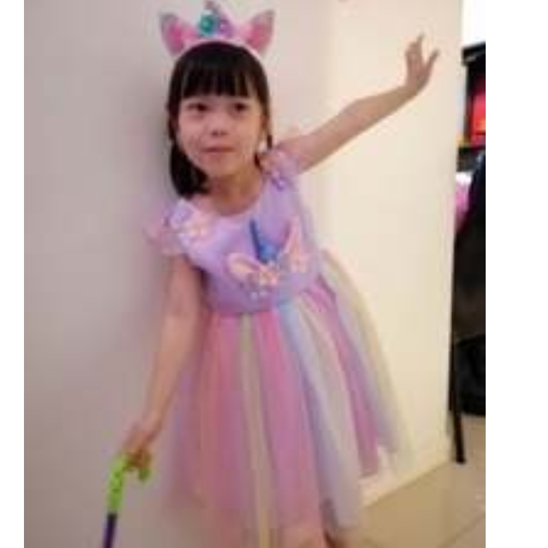 Baige Amazon Sellsbaby Girls Unicorn Princesstutu sukienka kwiat dziewczyny tęczowe sukienka urodzinowa kostium dzieci letnie tiul