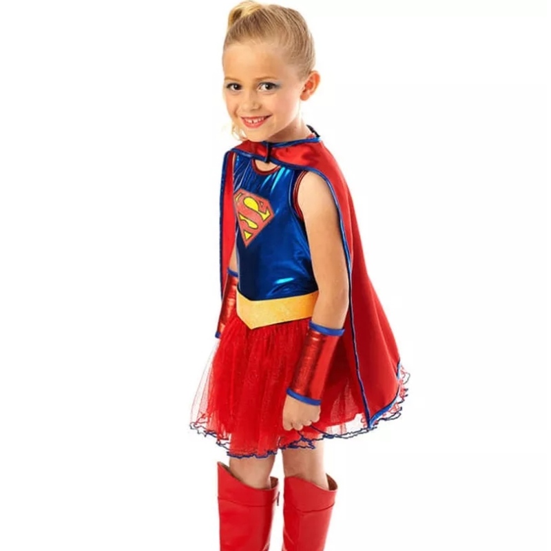 Gorąca sprzedaż Justice League Child Supergirl Tutu Dress Halloween kostiumy dla dziewcząt