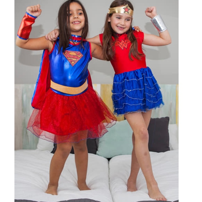Gorąca sprzedaż Justice League Child Supergirl Tutu Dress Halloween kostiumy dla dziewcząt