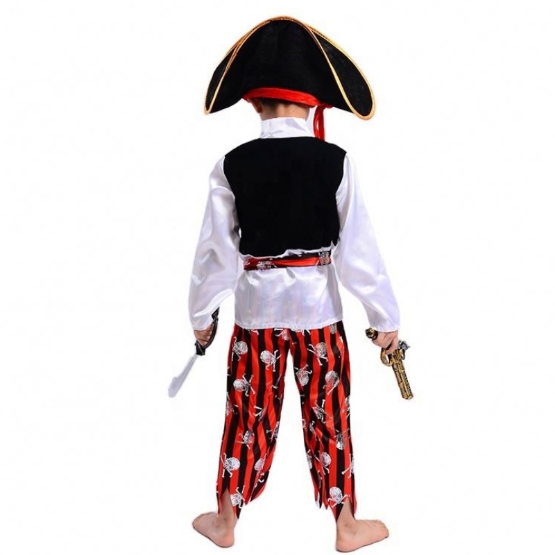 Hurtowe fajne paski pirackie zestawy sceniczne kombinezony Halloween cosplay cosplay karaibski piracki kapitan dzieci