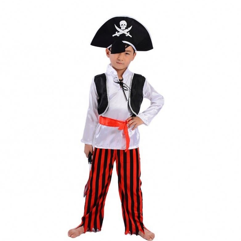Hurtowe fajne paski pirackie zestawy sceniczne kombinezony Halloween cosplay cosplay karaibski piracki kapitan dzieci