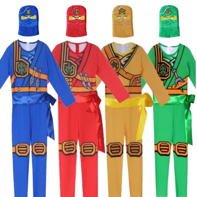 Gorąca sprzedaż Halloween dla dzieci fantazyjna impreza ubieranie sięninja idź kostium dla dziecininja cosplay Jumpsuits maska ​​maska