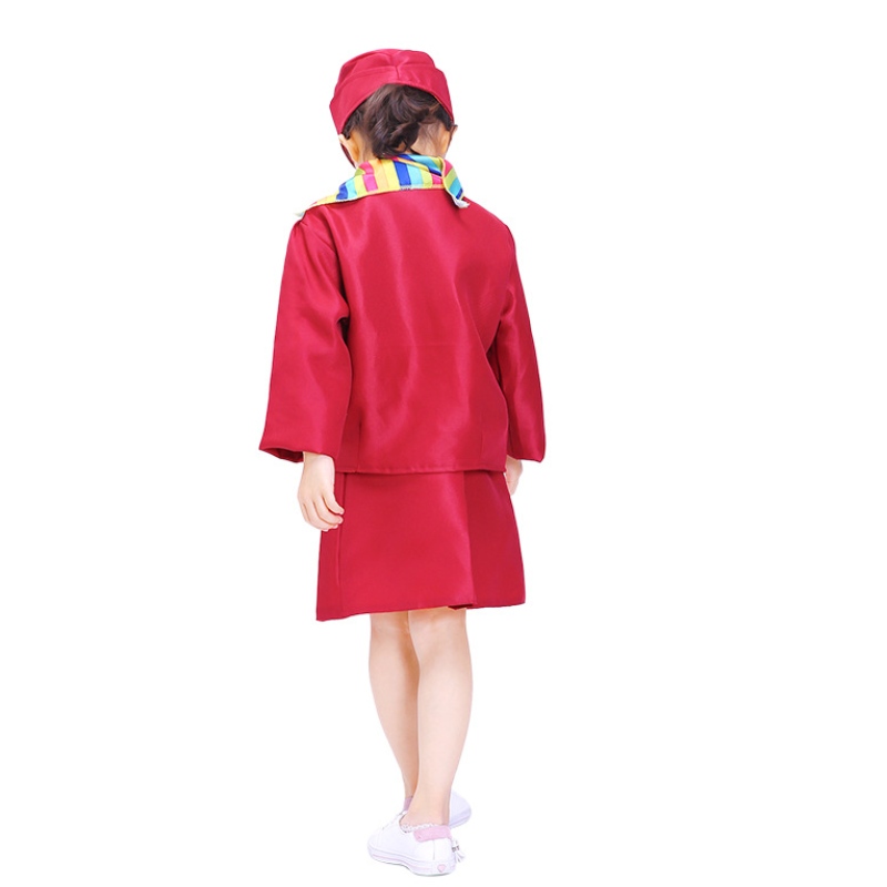 Dziecięce Odgrywanie Roli Cosplay Kostium Stewardessa Kostium Dress Up Zestaw z Akcesoriami dla Dzieci