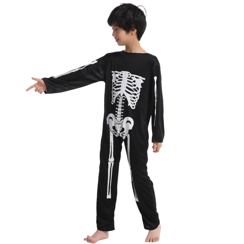 2022 Amazon Children kombinezonu Halloween imprezowy kombinezon znadrukiem kości szkieletu dla dzieci