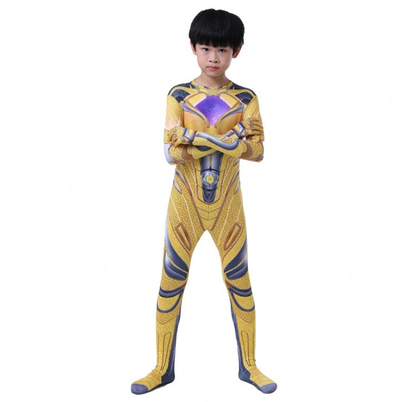 Wielokrotny kolor drukowanyna Halloween kreskówkowy Anime Superhero Cosplay Power Ranger Kostium dla dzieci
