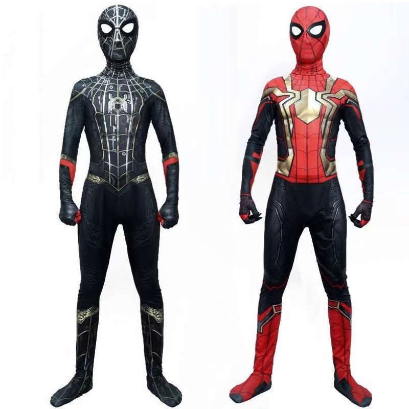 Spider Man Costume Spiderman Fancy kombinezon dla dorosłych i dzieci Halloween Cosplay Costume Red Black Spandex 3D Cosplay Ubranie