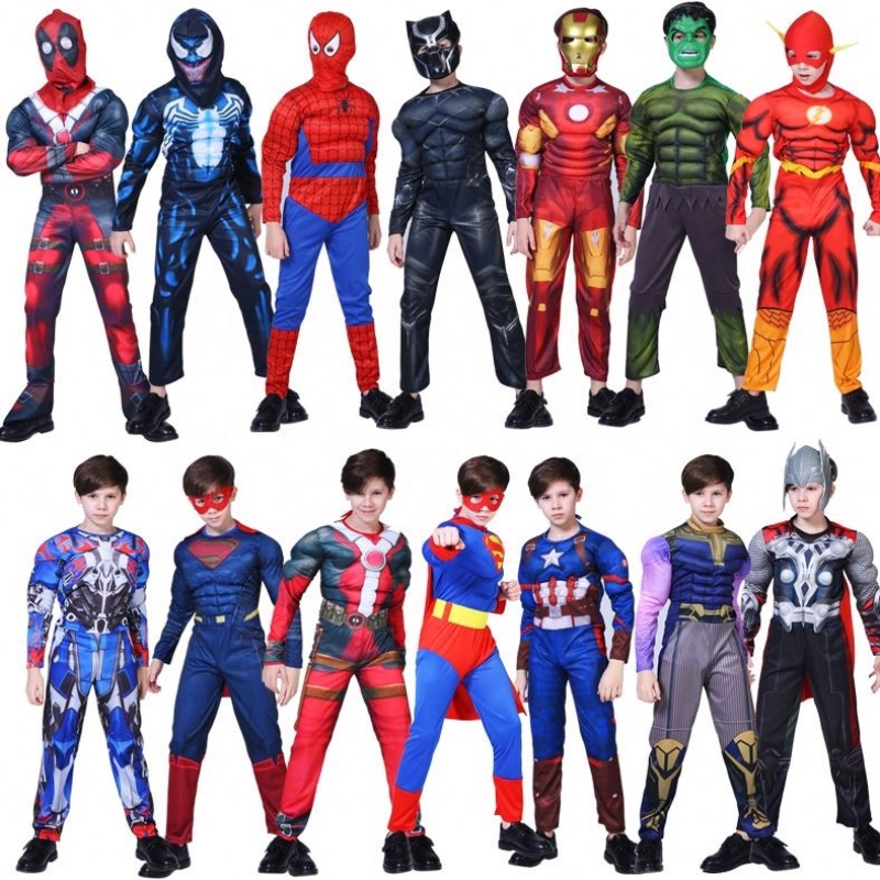 Factory Direct Children's Cosplay Costumes Kids Superhero Costume Suit