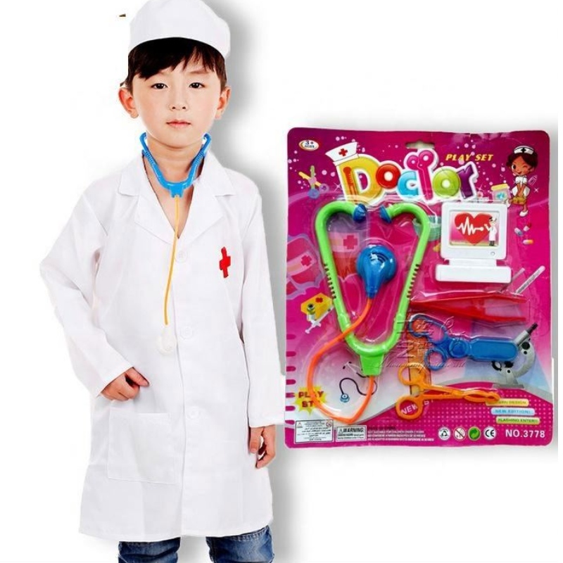 Hot Lab Surgeon RPLY Ustaw dzieci Karierę Karierę Suitor Suit Halloween Doktor Pielęgniarka Cosplay Cosplay i zabawki dla dzieci