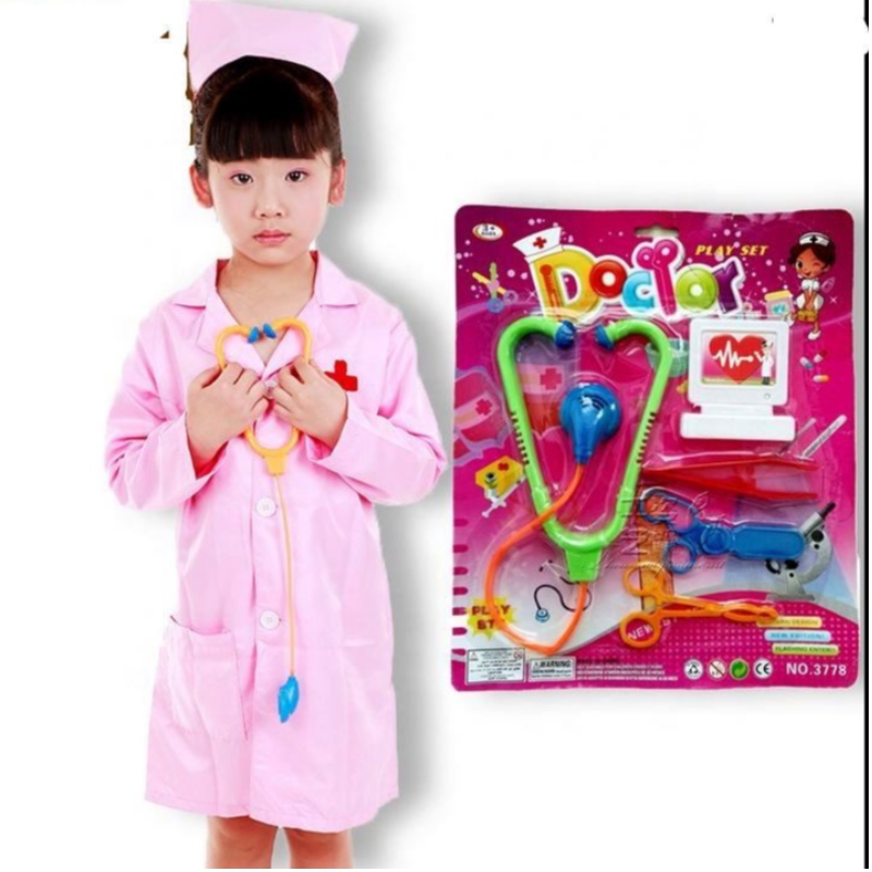Hot Lab Surgeon RPLY Ustaw dzieci Karierę Karierę Suitor Suit Halloween Doktor Pielęgniarka Cosplay Cosplay i zabawki dla dzieci