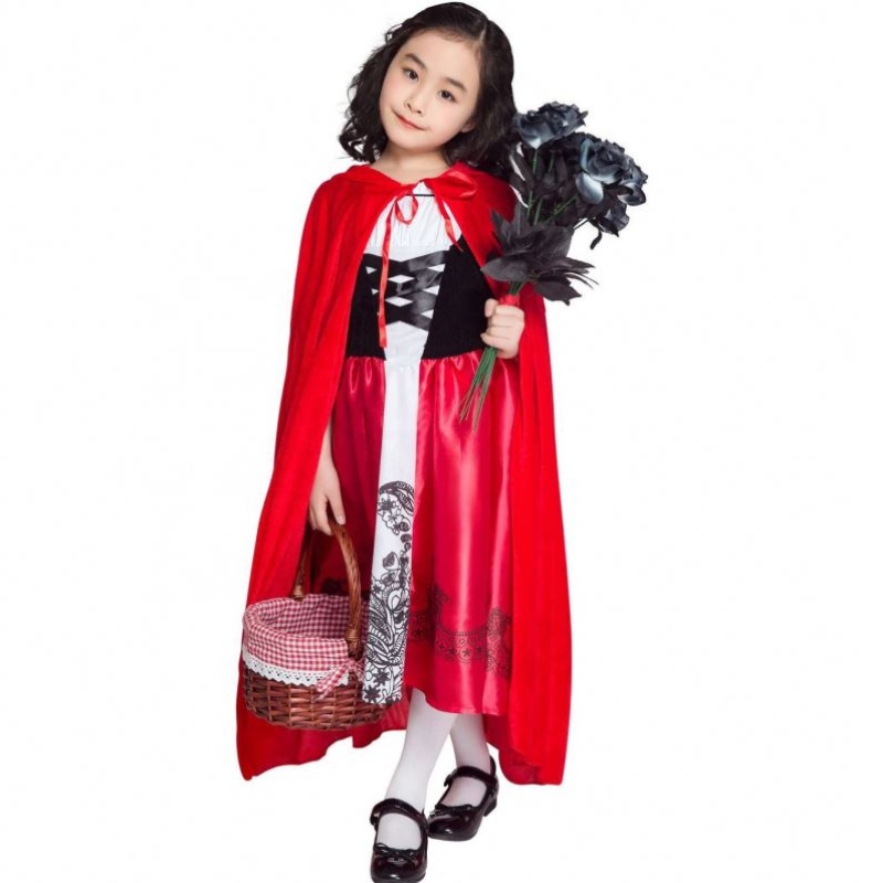 Kostium Dzień Dzieci Halloween Dzieci Mały czerwony kostium z kapturem z Cape for Kids