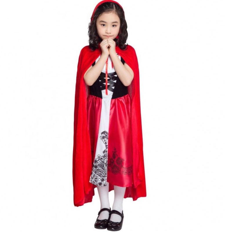 Kostium Dzień Dzieci Halloween Dzieci Mały czerwony kostium z kapturem z Cape for Kids