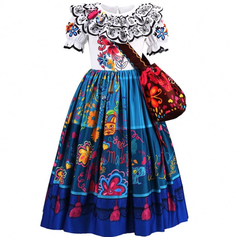 Baige Kids Mirabel Madrigal Film Costume Halloween Carnival Cosplay Girl
