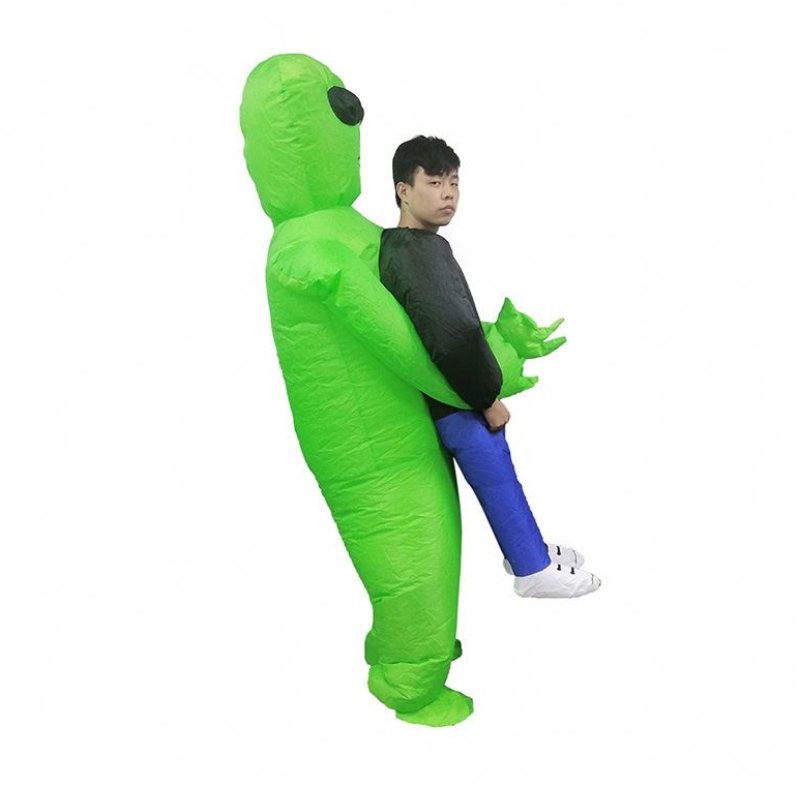 Halloween świąteczny cosplaynadmuchiwany błyszczący zielony kostium ducha cudzoziemiec