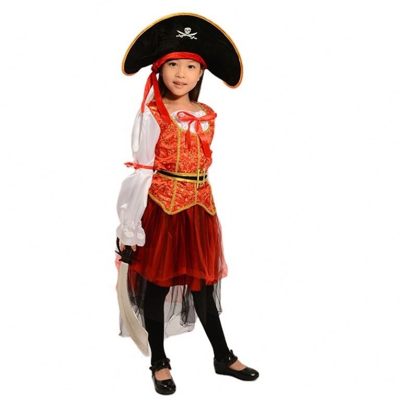 2022 Dziewczyna Kid Rola Play Ubierz się Piraci z kostiumu Karaibów HCVM-006