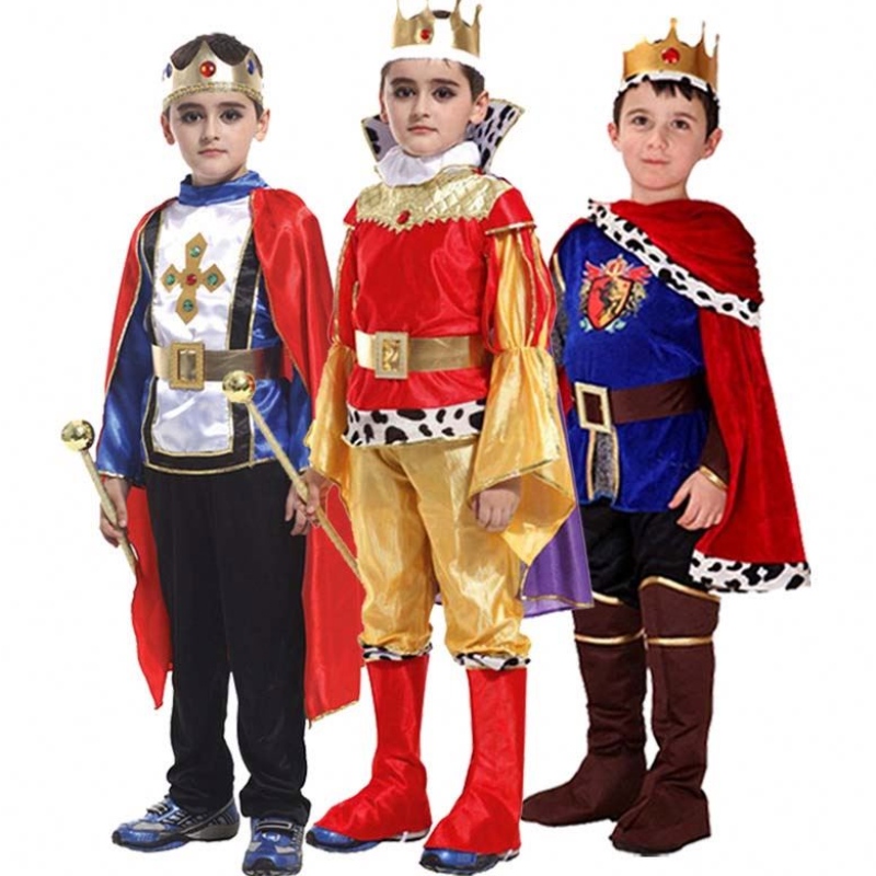 Halloween Party Fancy Dress Up Knight Carnival Warrior Kostium Króla Króla dla chłopców HCBC-021