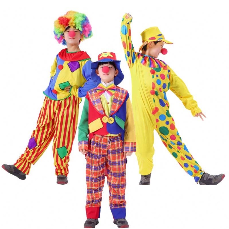 Halloween Kid Holiday Variety Funny Full Set Costume Cosplay Clown Suit HCBC-027