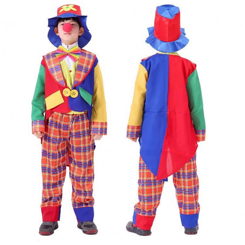 Halloween Kid Holiday Variety Funny Full Set Costume Cosplay Clown Suit HCBC-027