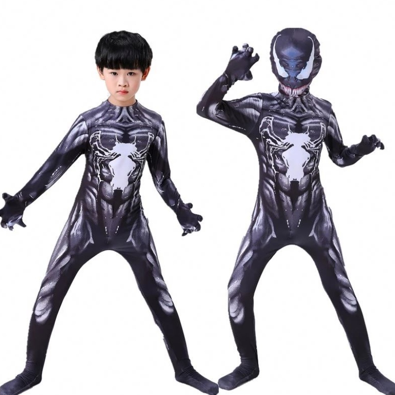 Nowy kostium jadu dla dzieci kombinezon kombinezonu Symbiote Spiderman Costumes Superheros Cosplay Halloween Costumes for Adult