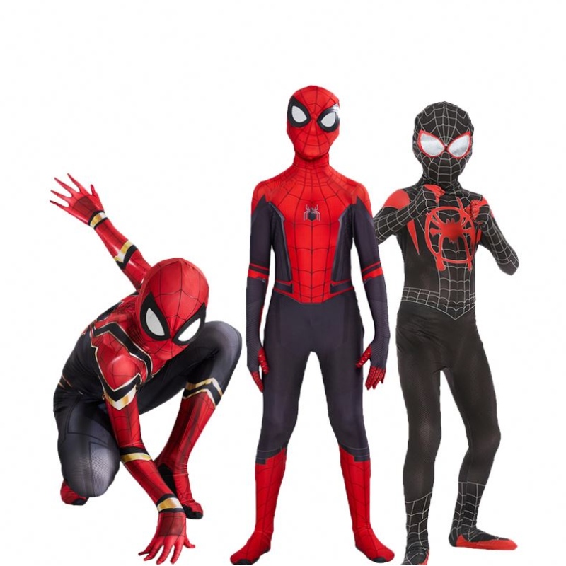 Wysokiej jakości kostium Spiderman Fancy Dress Dorosły i Kid Halloween Costume Red Black Spandex 3D Cosplay COUTING