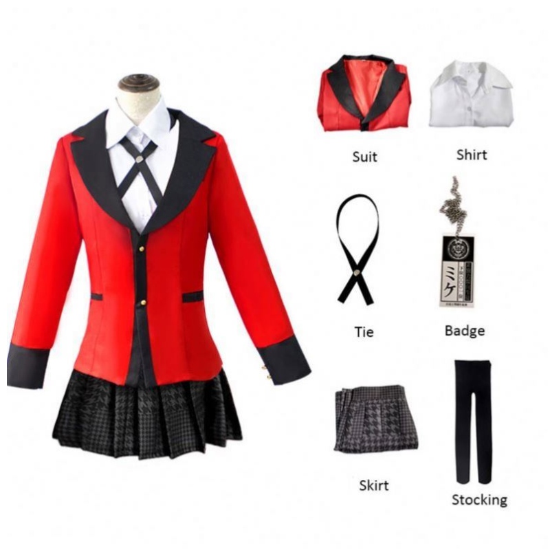 Nime Kakegurui Cosplay Figure Yomotsuki Runa Cosplay Costplay Coat JK School Girl
