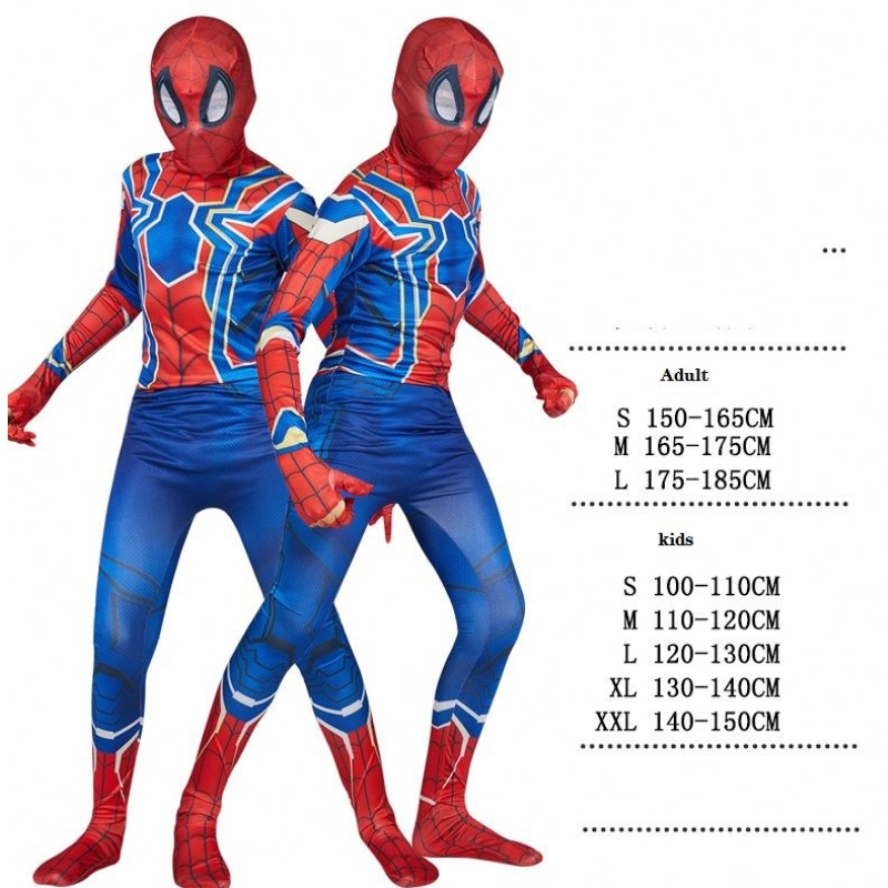 Kostium dla dzieci kompatybilny kostium superbohatera -Suity dla dzieci Halloween Cosplay Cosplay Costume 3D Spiderman Suit dla dzieci