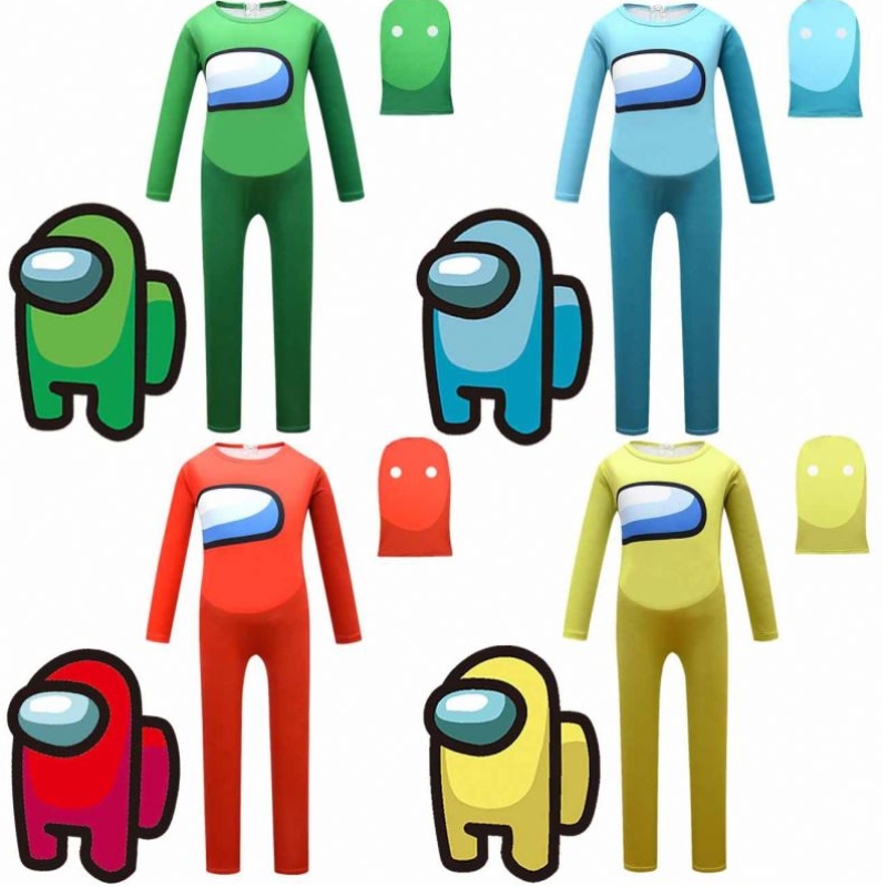 2PCS Anime Game Cosplay Kostiumy dla dzieci chłopców dziewczęta kombinezon&MAMK kostium Halloween