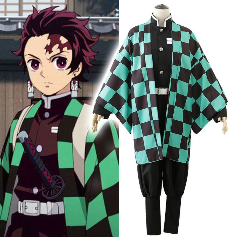 Gorąca wyprzedaż anime demon slayer Kimetsuno yaiba tanjirou kamadonezuko cosplay kobiety i mężczyźni Zestawy kostiumów cosplay kimono