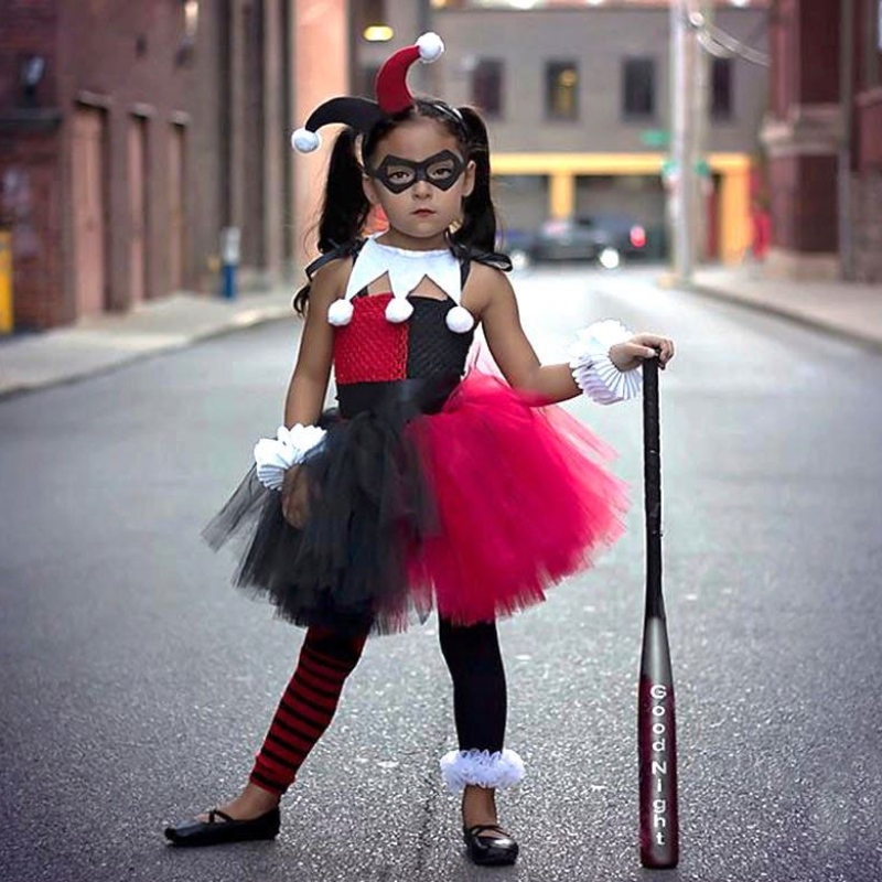 Samobójstwo Harley Squad Quinn Anime Kostiumy Purim Boże Narodzenie Halloween Party Cosplay Ubranie Sukienka dla dzieci