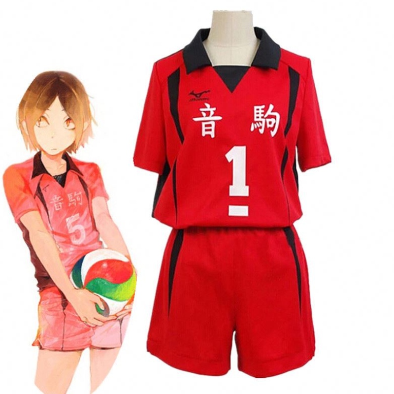 Dorosły Haikyuu Nekoma High School#5 1 Kenma Kozume Kuroo Tetsuro Cosplay Haikiyu Ball Team Jersey Sportswear Mundur