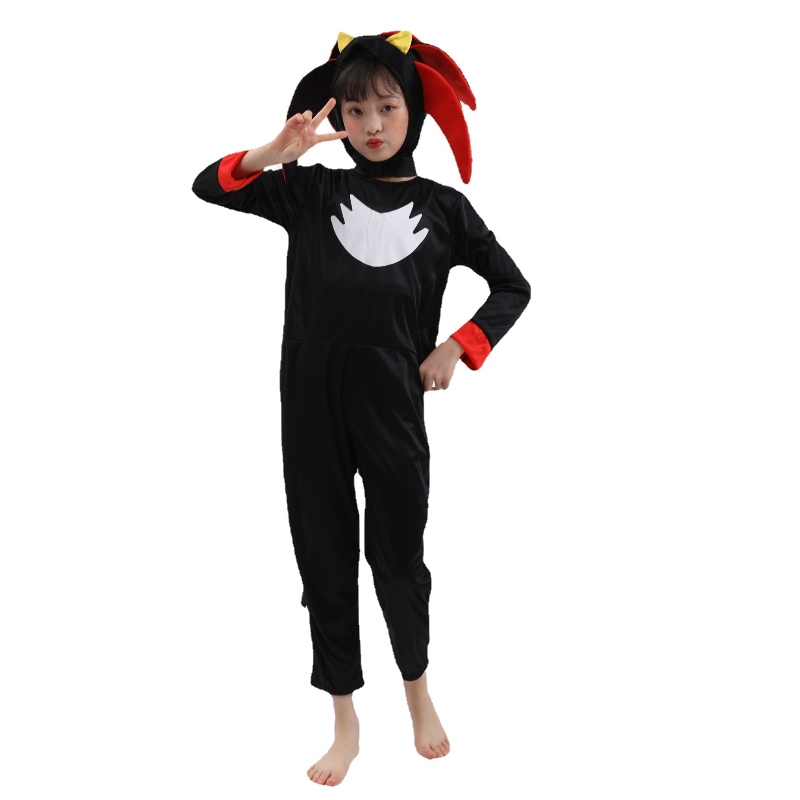 Gorąca sprzedażnaddźwięki Super Black Sonic Black Shadow Charter Kostiumna Halloween