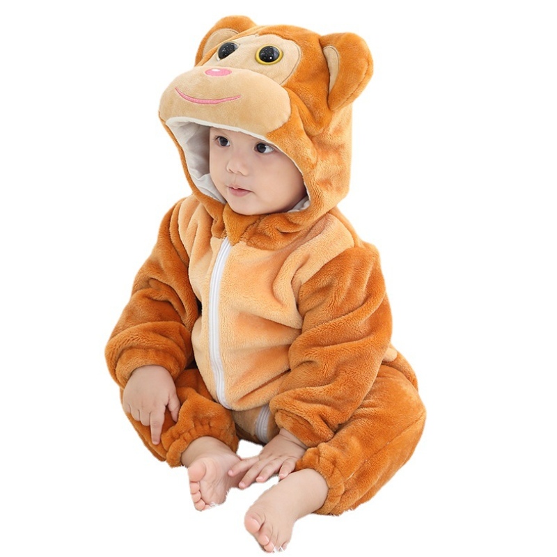 Ubranieniemowlę 100% bawełniane zwierzę słodkie panda chłopiec baby rompers z kapturem zwierzę zwierzęta dziecięce dzieci jednoczęściowe rompers