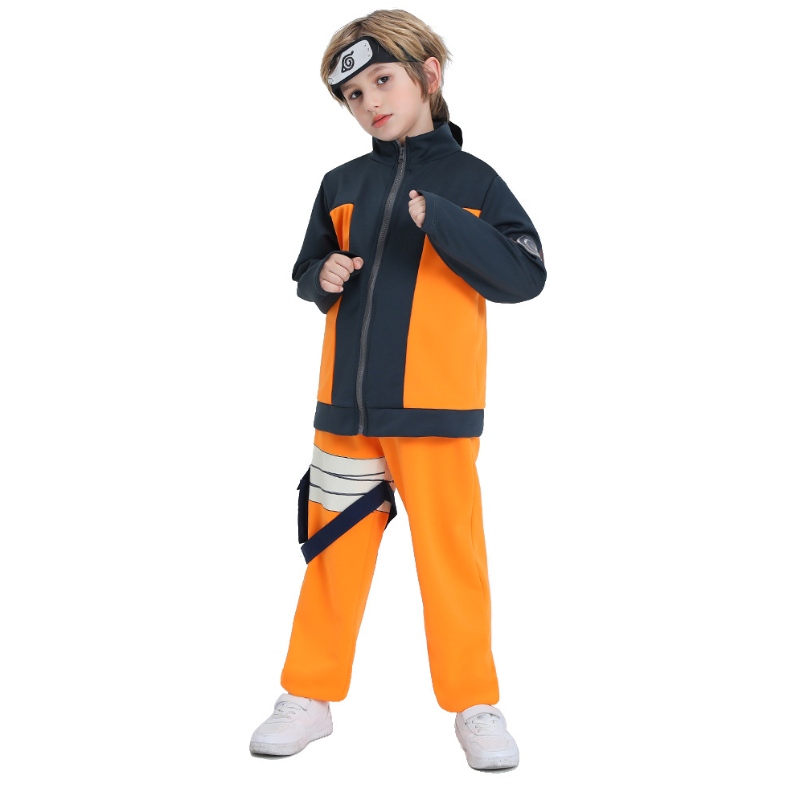 Gotowy do wysyłki Fast Dispatch Kid Boys Halloween anime Uzumaki Cosplay Cosplay Costume Zipper Up Kurtki