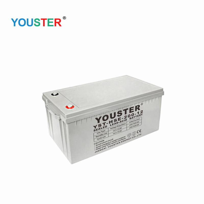 Żel żelowy ołowiowy cykl Youster AGM Kwas falownika 12V200AH Gel Solar Akutmena do użytku domowego