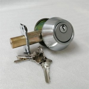3502 stopnie cynku Wysokiej jakości pojedynczy cylinder Deadbolt Lock-Satin Nickel, współczesny okrągły gałek drzwi Deadbolt